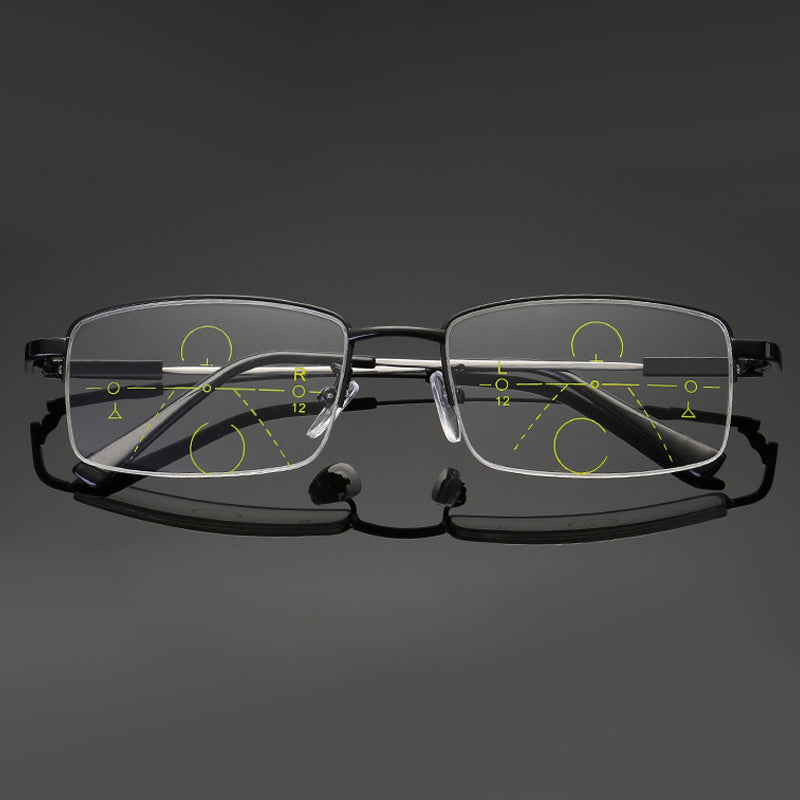 Glosrity Titanium progressive far and near dual-use reading glasses-IT